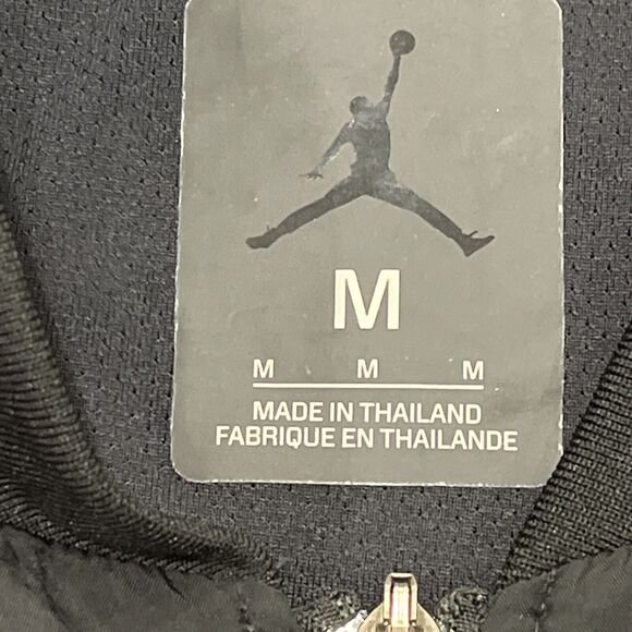 Nike Air Jordan Mens Medium 1 Wings Woven Muscle Track Jacket Black Red - Picture 11 of 16